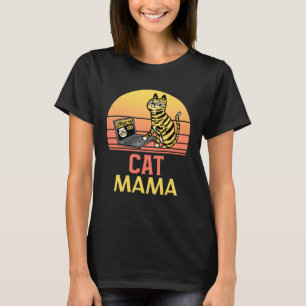 Camiseta Mãe de Gato Ca Vintage Estilo Anos Oitenta Mamãe G