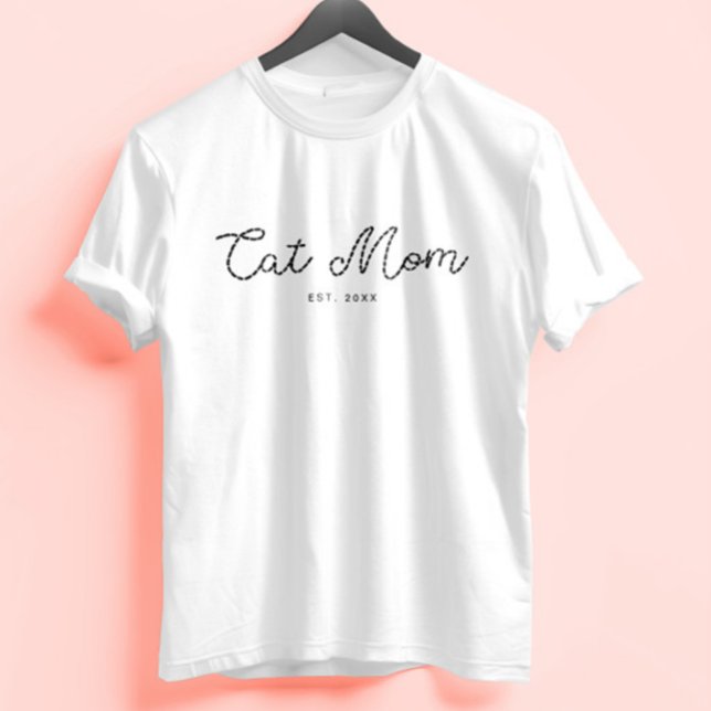 Camiseta Mãe de Gato com Bordado Fofinho Adicione  (Criador carregado)