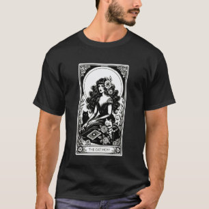 Camiseta Mãe de Gato Com Tarot Lua Felina Mãe de Gato