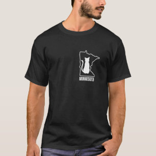 Camiseta Mãe de Gato de Minnesota Peito Coração Avó Irmã Fa