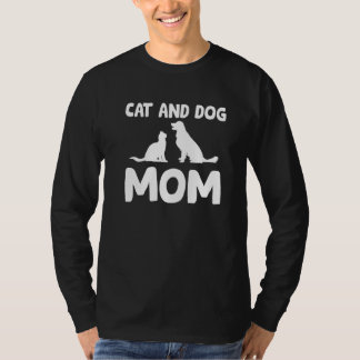 Camiseta Mãe de Gato e Cachorro Gatos Cachorros Animais de 