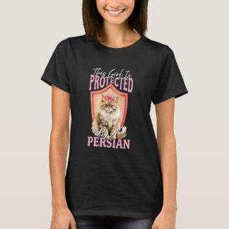 Camiseta Mãe de Gato ESTA MENINA É PROTEGIDA POR UM GATO PE