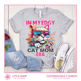 Camiseta Mãe de Gato Estilo Grafite Personalizável