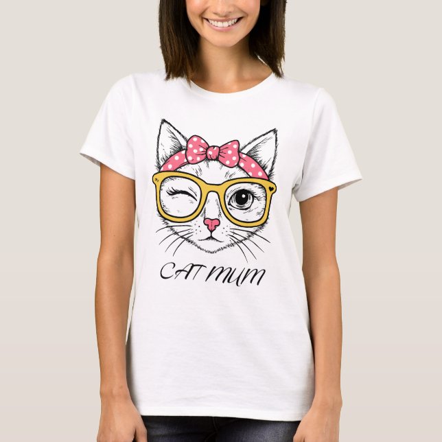 Camiseta Mãe de gato feminino (Frente)
