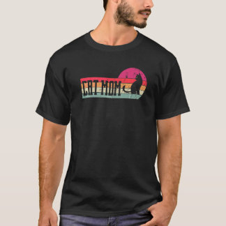Camiseta Mãe de Gato Gato Estilo Vintage