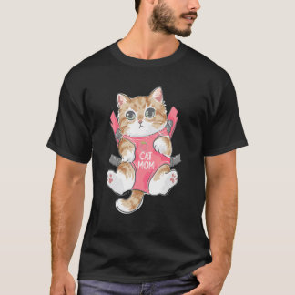 Camiseta Mãe de Gato Gráfico Dona de Gato Treinadora de Gat