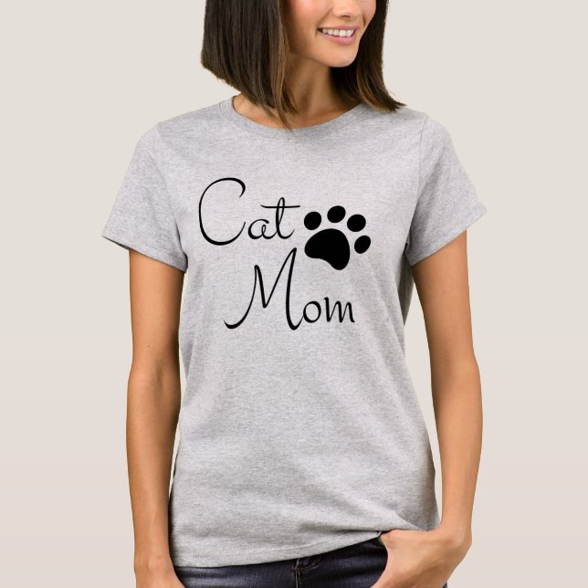 Camiseta Mãe de Gato Impressão de Pata Dito (Frente)