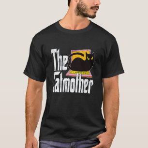 Camiseta Mãe de Gato Louca Mãe de Gato Preta Maluca Gatinho