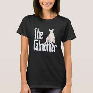 Camiseta Mãe de Gato Mãegata Preguiçosa Mãe de Gato Sphynx