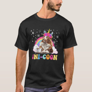 Camiseta Mãe de Gato Maine Coon UNI-COON Engraçado Main Coo