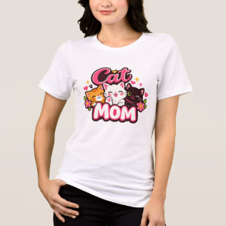Camiseta Mãe de Gato na Moda | Camisa de Gatos Col
