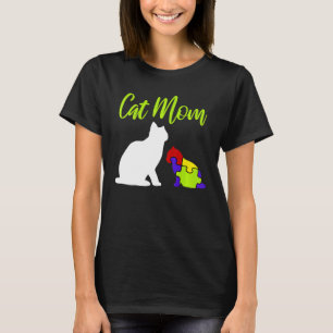 Camiseta Mãe de Gato Orgulhosa Autismo Mãe Asperger Asd Aut
