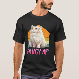 Camiseta Mãe de Gato Persa CHIC AF Dona de Gato Persa Vinta