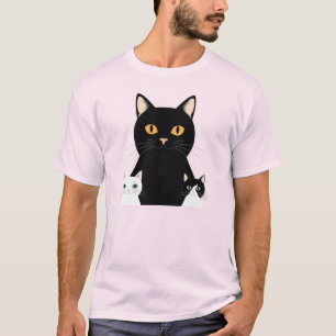 Camiseta mãe de gato preto