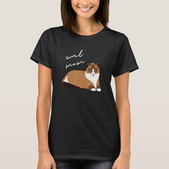Camiseta Mãe de Gato Ragdoll Para Gato (Frente)