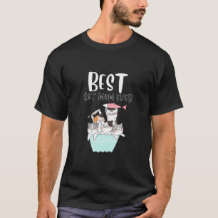 Camiseta Mãe de Gato Retro Melhor Mãe de Gato de Todos os T