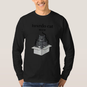 Camiseta Mãe de Gato Tuxedo Fofa