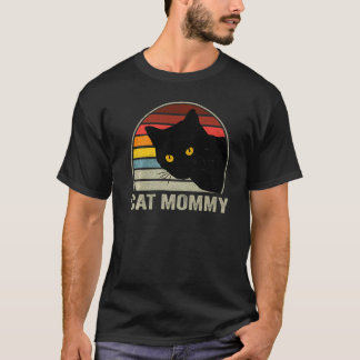 Camiseta Mãe de Gato Vintage Estilo Anos 80 Gato Retro Para