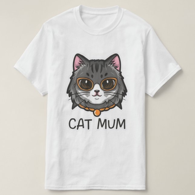 Camiseta mãe de gatos (Frente do Design)