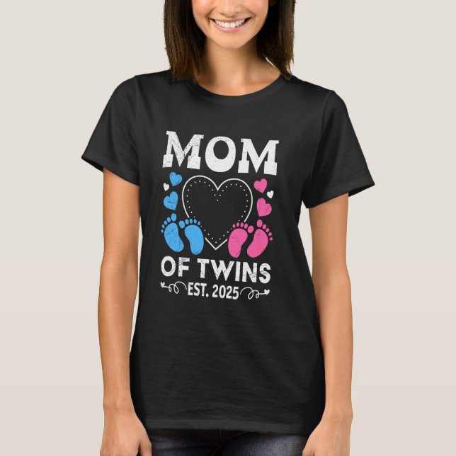 Camiseta MÃE DE GÊMEOS 2025 Expacta Gêmeos Mãe Sorte (Frente)