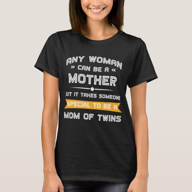 Camiseta Mãe de Gêmeos Engraçado Dia de as mães Presente pa (Frente)