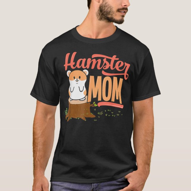 Camiseta Mãe de Hamster - Lover de Hamster de Presente Engr (Frente)