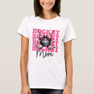 Camiseta Mãe de Hockey Mãe de Hockey Dia das Mães Rosa Coqu