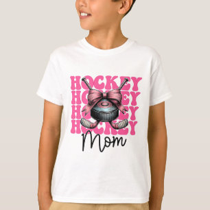 Camiseta Mãe de Hockey Mãe de Hockey Dia das Mães Rosa Coqu