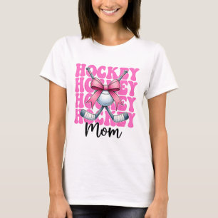 Camiseta Mãe de Hockey Mãe de Street Hockey Mamãe Dia das M