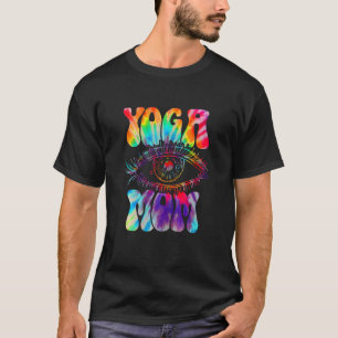 Camiseta Mãe de Ioga Estilo Vintage Tie Dye Hippie Espiritu