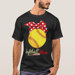 Camiseta Mãe de Jogadora de Softbol Dia das Mães Arremessa