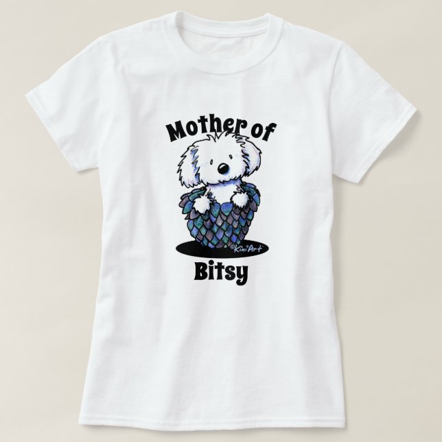 Camiseta Mãe de KiniArt Maltês (Frente do Design)