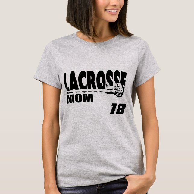 Camiseta Mãe de Lacrosse com Número (Frente)