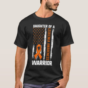 Camiseta Mãe de Leucemia Pai Meninas Filha de um Guerreiro