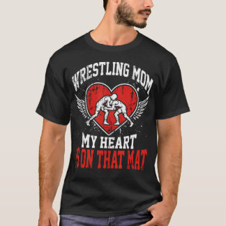 Camiseta Mãe de Lutador Meu Coração Está Naquilo