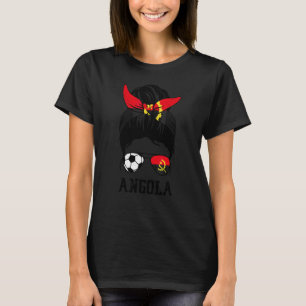 Camiseta Mãe de Menina de Futebol Angolana Coque Desarrumad