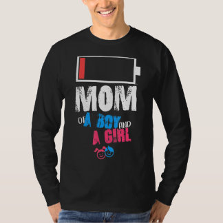 Camiseta Mãe De Menino E Rapariga Aniversários De Dia de os