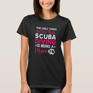 Camiseta Mãe de mergulho subaquático Oceano Mergulhador