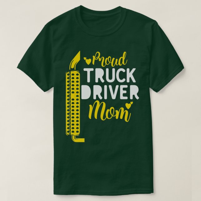 Camiseta Mãe de Motorista de Caminhão Orgulhoso (Frente do Design)