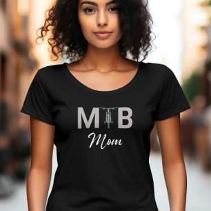 Camiseta Mãe de MTB de Negrito para Mama Mãe Montanha Biker