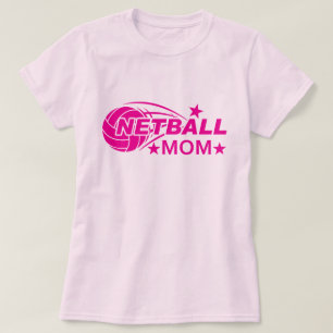 Camiseta Mãe de Netball Rosa