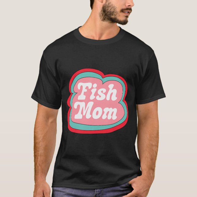 Camiseta Mãe de Peixe (Rosa sobre Rosa) (Frente)