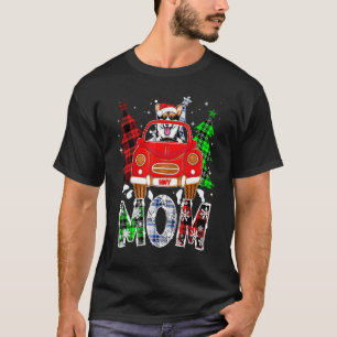 Camiseta Mãe de Pembroke Welsh Corgi Plaid de Natal