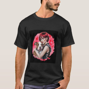 Camiseta Mãe de Pitbull com cachorro Pit Bull e ótima água
