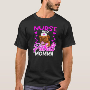 Camiseta Mãe de Pitbull Enfermeira Registrada Rn Lpn Engraç