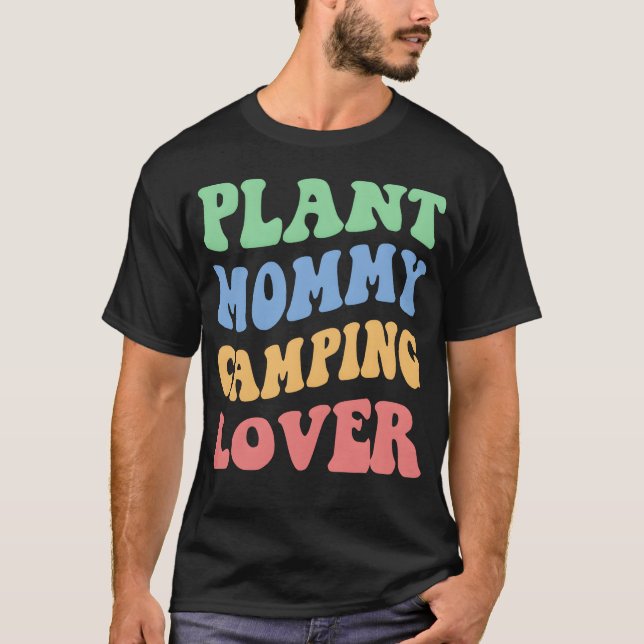 Camiseta Mãe de Planta Amante de Camping Iv retrô (Frente)