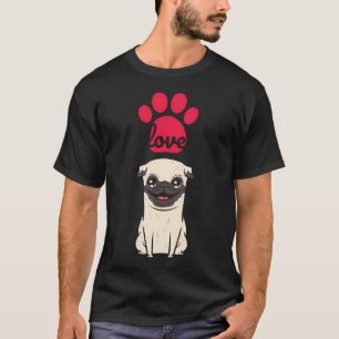 Camiseta Mãe de pug em tempo integral pôr do sol retrô