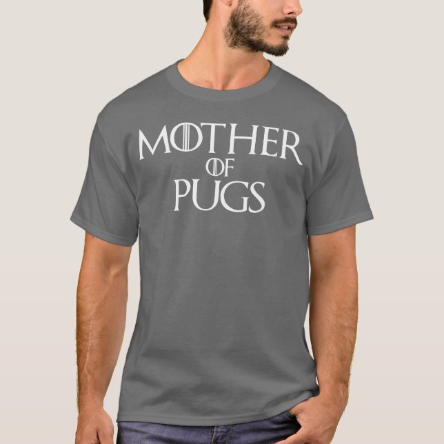 Camiseta Mãe de Pugs Parody engraçado (Frente)
