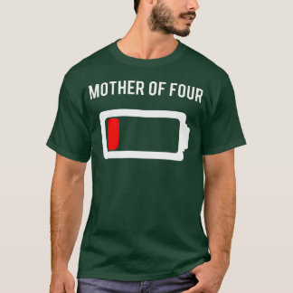 Camiseta Mãe de Quatro Baterias Baixas