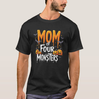 Camiseta Mãe de Quatro Monstros no Halloween Art Swea